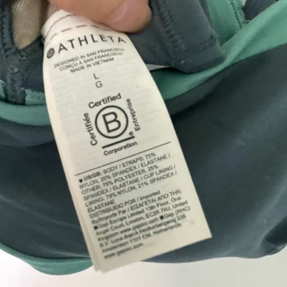 Athleta Green Criss-Cross Sports Bra - Picture 5 of 5